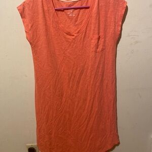 Women's Orange V-Neck Nightgown